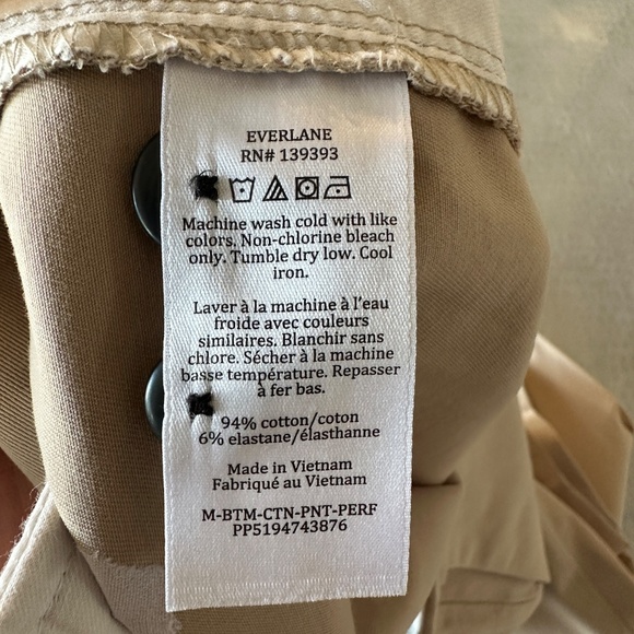 Everlane Slim Fit Flat Front Khaki – 38 x 32 (Tan) - Picture 3 of 3